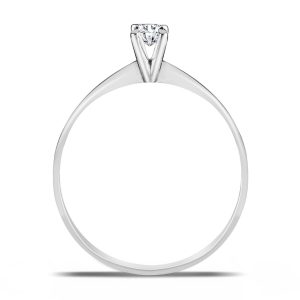 Anel Solitário Prata 3mm Aro Liso 2901