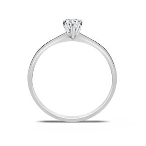 Anel Solitário Prata 4mm Aro Fino 2904