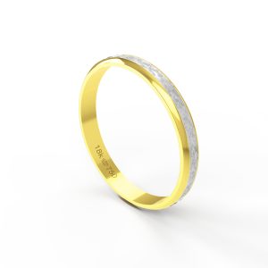 Aliança Bodas de Prata Ouro Branco 18K 2,8mm ABP08
