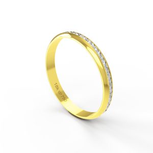 Aliança Bodas de Prata Ouro Branco 18K 2,8mm ABP18