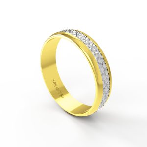 Aliança Bodas de Prata Ouro Branco 18K 5mm ABP21