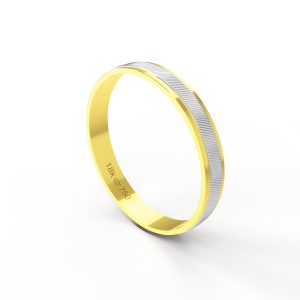 Aliança Bodas de Prata Ouro Branco 18K 3,1mm ABP81