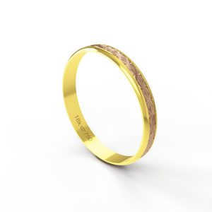 Aliança Bodas Ouro Rosé 18K 3mm ABV47