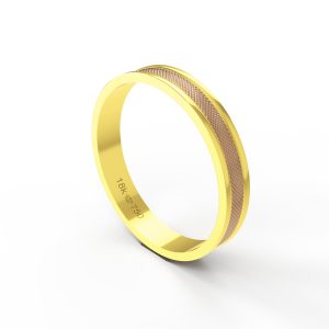 Aliança Bodas Ouro Rosé 18K 4mm ABV50