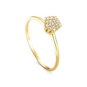 Anel Ouro 18K Chuveiro Cravejado AN51