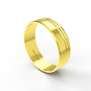 Aliança Ouro 18K 6mm AT106