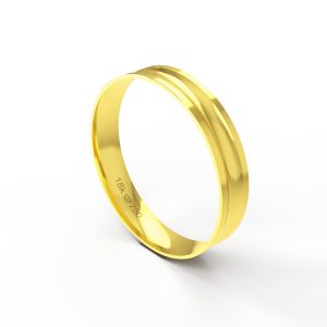 Aliança Ouro 18K 4mm AT128R