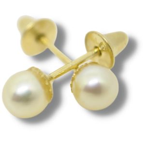 Brinco de Pérola Ouro 18K 3mm B006