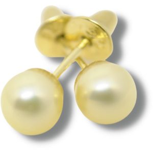 Brinco de Pérola Ouro 18K 4mm B007