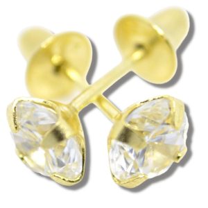 Brinco Ouro 18K 4mm B055