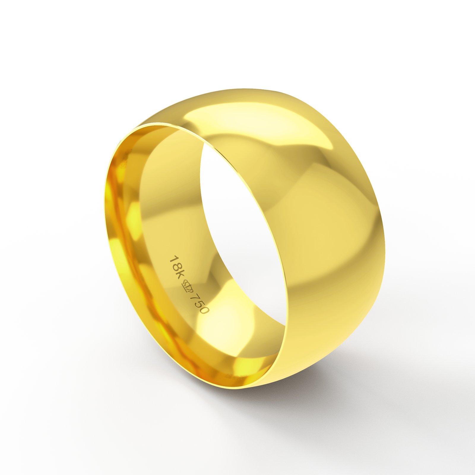Aliança Ouro 18K Anatômica Econômica 10mm B100RE