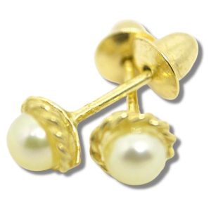 Brinco de Pérola Ouro 18K 2,5mm B104