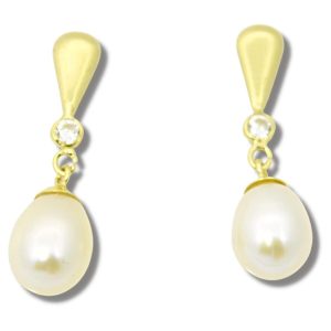 Brinco de Pérola Ouro 18K 25mm B106