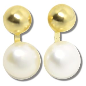 Brinco de Pérola Ouro 18K 6mm B149