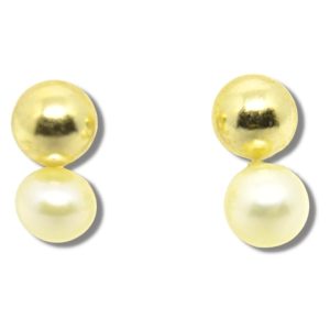 Brinco de Pérola Ouro 18K 3mm B211