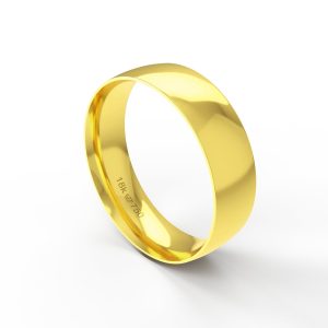 Aliança Ouro Rosé 18K Anatômica Econômica 6mm B600RE