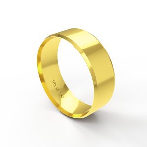 Aliança Ouro 18K Reta Anatômica Econômica 7mm B7/0RE