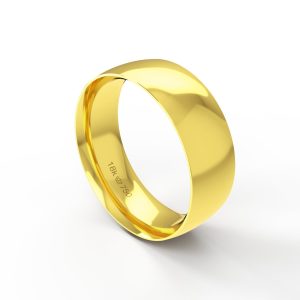 Aliança Ouro 18K Anatômica 7mm B700R