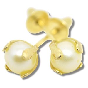 Brinco de Pérola Ouro 18K 4mm B743