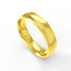 Aliança Ouro 10K 5mm BAT100