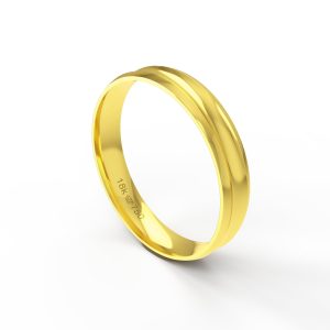 Aliança Ouro 10K 4mm BAT101R