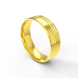 Aliança Ouro 10K 6mm BAT106R