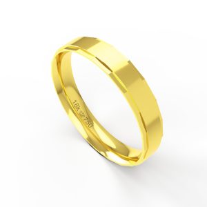 Aliança Ouro 10K 4mm BAT114R