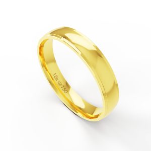 Aliança Ouro 10K 4mm BAT116R