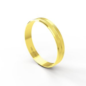 Aliança Ouro 10K 3,8mm BAT123