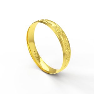 Aliança Ouro 10K 4mm BAT124R