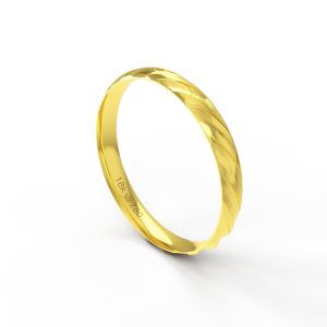 Aliança Ouro 10K 3mm BAT132R