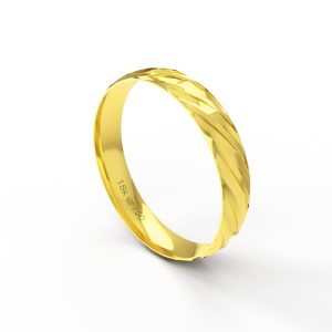 Aliança Ouro 10K 4mm BAT133R