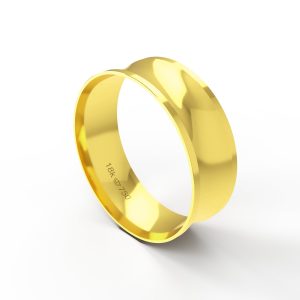 Aliança Ouro 10K 7mm BAT141R