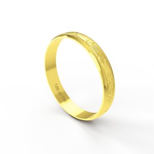 Aliança Ouro 10K 3,5mm BAT48