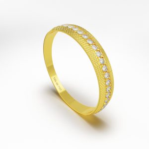 Aparador Ouro 10K com 20 Zircônias 4mm BC123Z