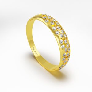 Aparador Ouro 10K com 30 Zircônias 4,5mm BC126Z
