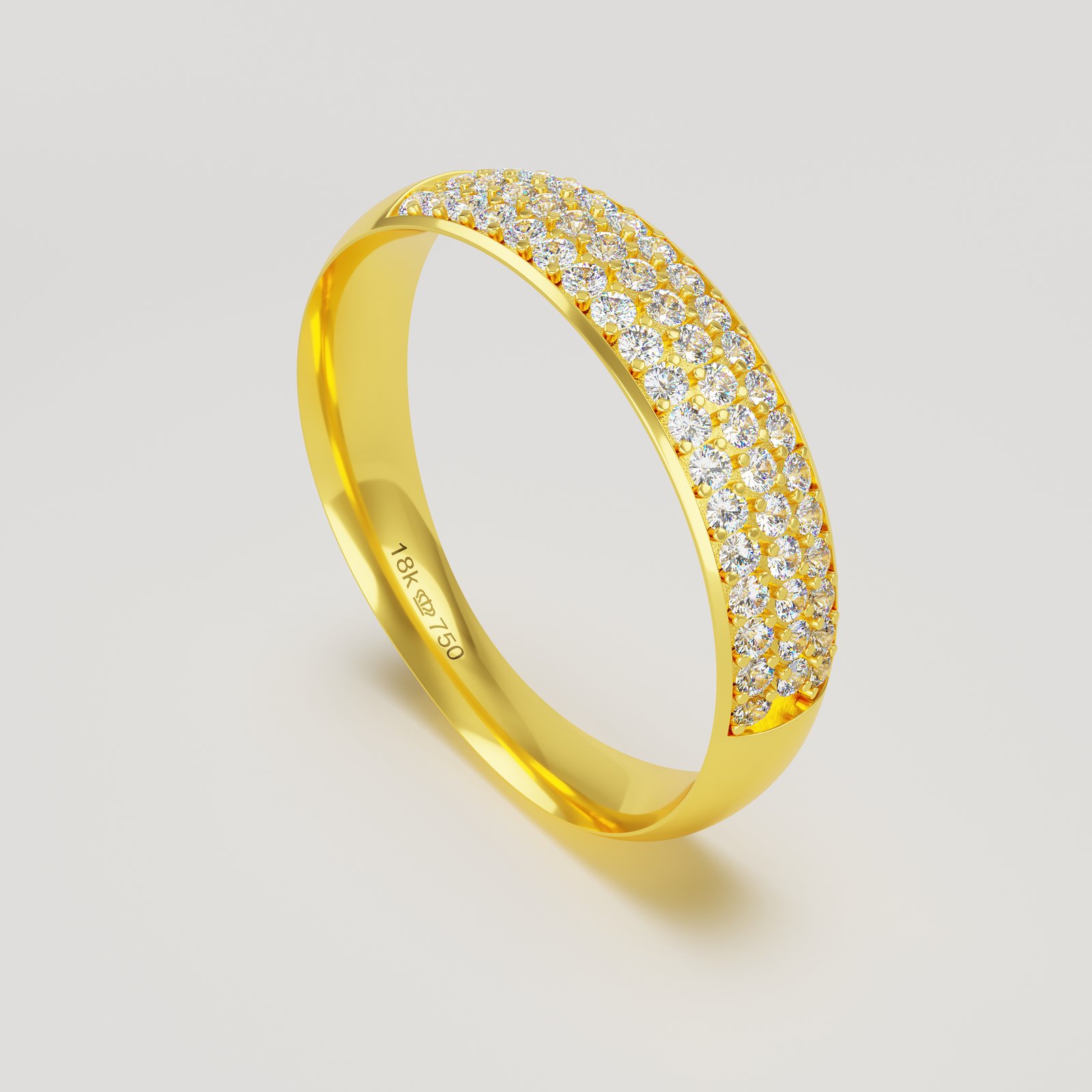Aparador Ouro 10K com 53 Zircônias 5mm BC132RZ