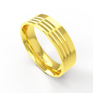 Aliança Ouro 10K 6mm BC278R