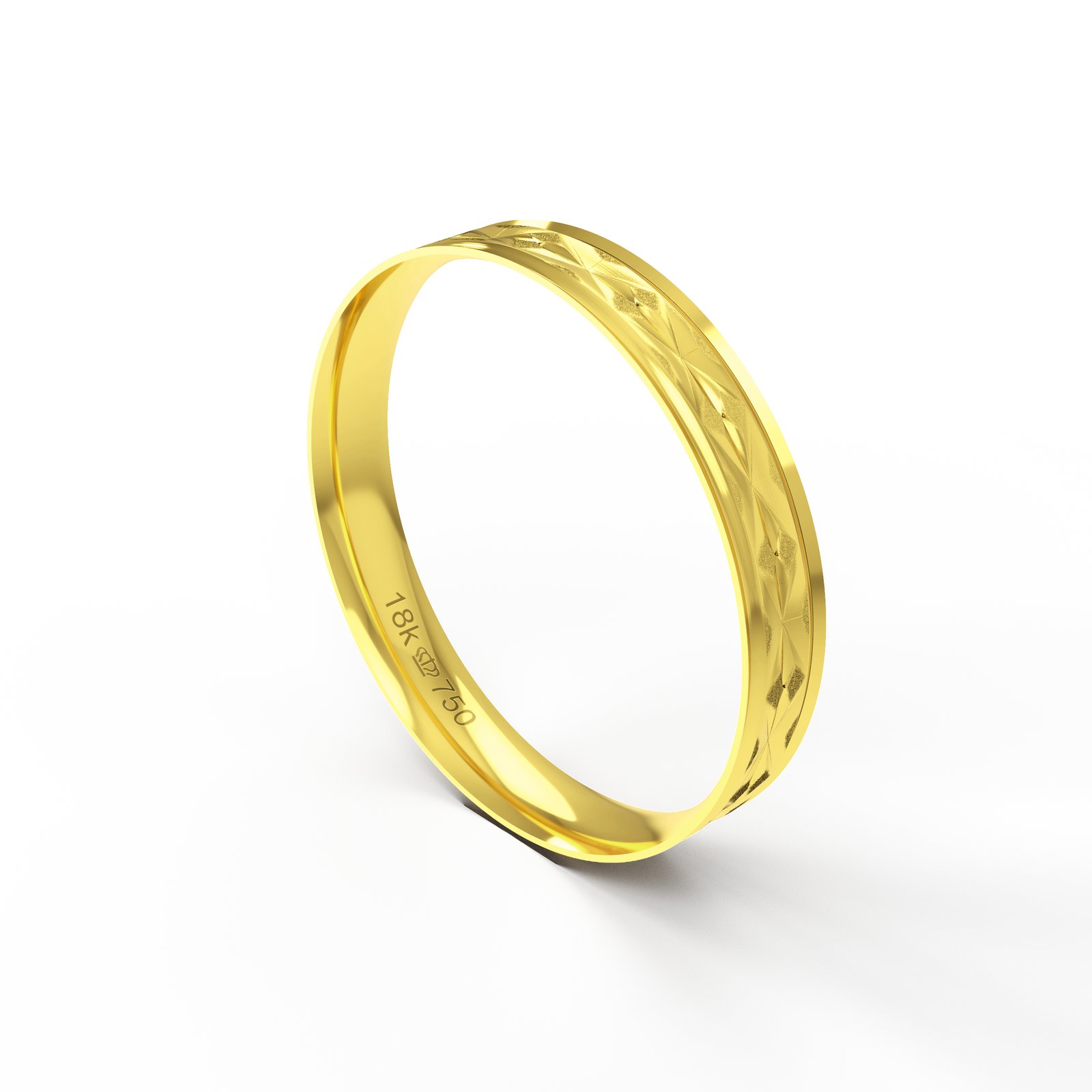 Aliança Ouro 18K Anatômica 3,5mm BT105R