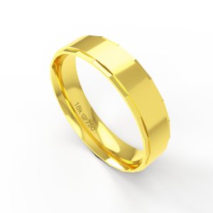 Aliança Ouro 18K Anatômica 5mm BT115R