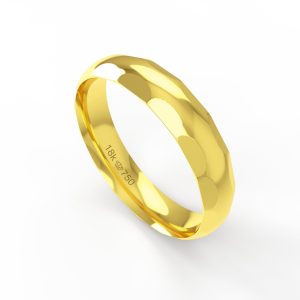 Aliança Ouro 18K Anatômica 4,5mm BT136R