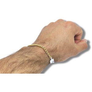 Tornozeleira Ouro 18K Grumet Curta 4,50mm C0210