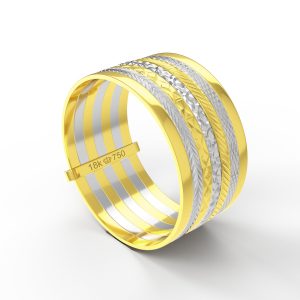 Aliança Ouro Branco 18K 10,5mm C220
