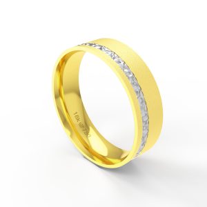 Aliança Ouro Branco 18K 6mm C246R