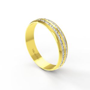 Aliança Ouro Branco 18K 4,6mm C249