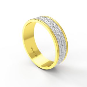 Aliança Ouro Branco 18K 6mm C294
