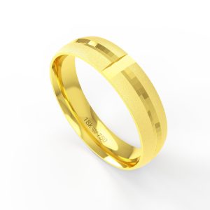 Aliança Ouro 18K 5mm C411R