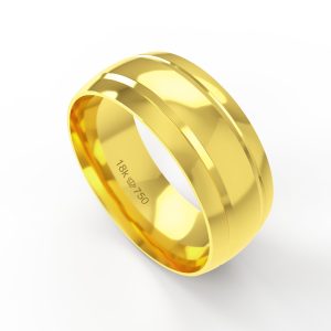 Aliança Ouro 18K 8mm C491R