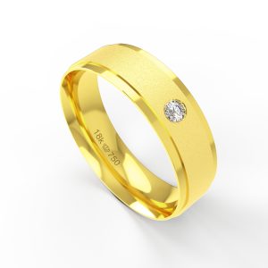 Aliança Ouro 18K 6mm C536RZ