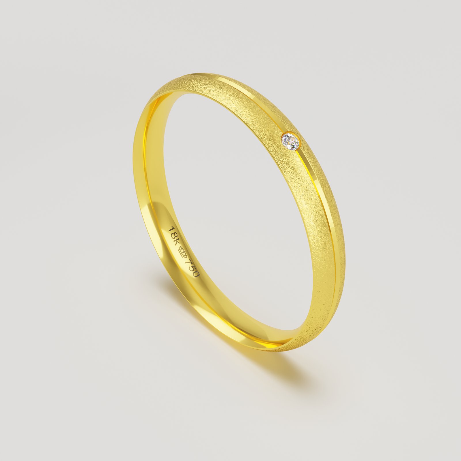 Aliança Ouro 18K 3mm C577RZ